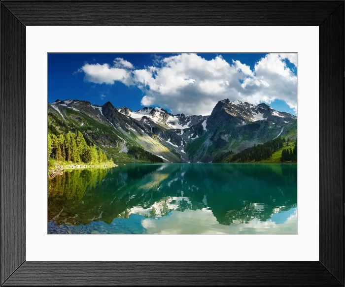 Framed Print : Beautiful turquoise lake in Altai mountains Framed Print : Beautiful turquoise lake in Altai mountains