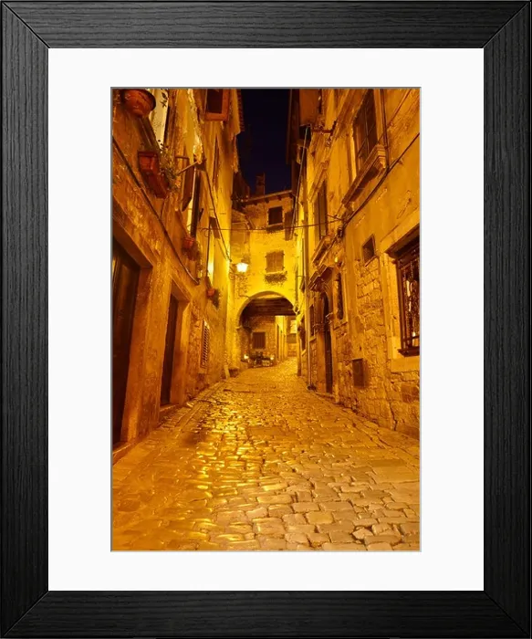 Framed Print : Old Town in Rovinj, Croatia, Europe Framed Print : Old Town in Rovinj, Croatia, Europe
