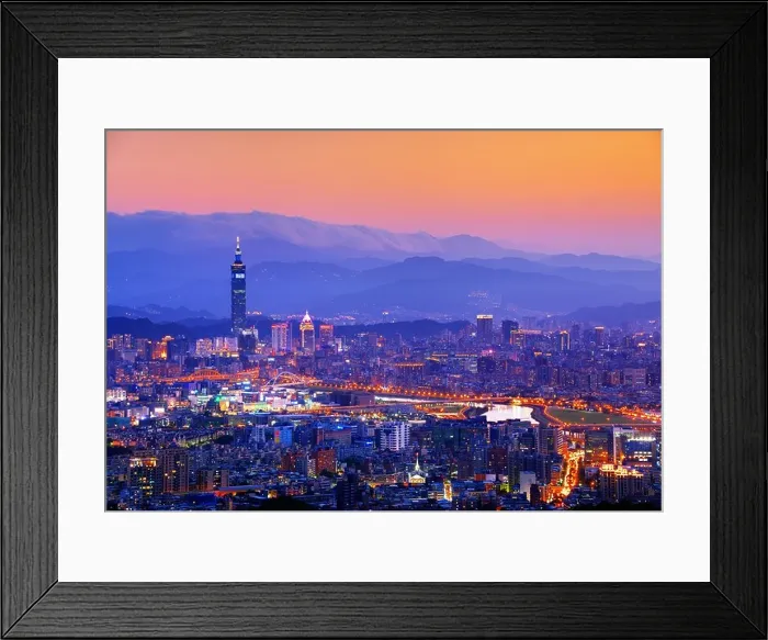 Framed Print : Taipei, Taiwan famed cityscape Framed Print : Taipei, Taiwan famed cityscape
