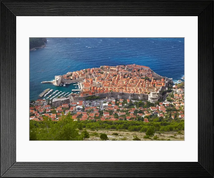 Framed Print : Aerial view of the Dubrovnik Old Town, Croatia Framed Print : Aerial view of the Dubrovnik Old Town, Croatia