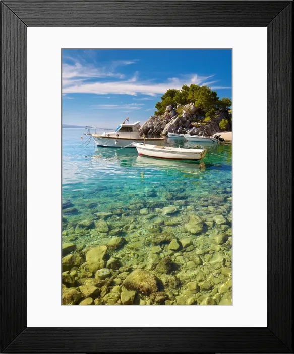 Framed Print : Croatia, coast in the Makarska Riviera Framed Print : Croatia, coast in the Makarska Riviera