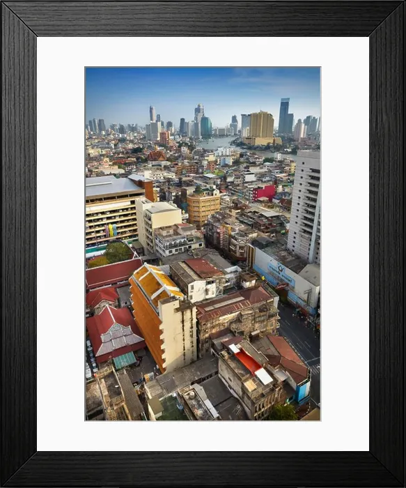 Framed Print : Thailand - Bangkok's Chinatown, city view from The Grand China Princess Hotel, Bankok Framed Print : Thailand - Bangkok's Chinatown, city view from The Grand China Princess Hotel, Bankok