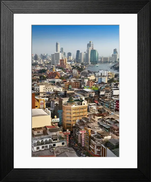 Framed Print : Bangkok cityscape, Chinatown, Bangkok, Thailand Framed Print : Bangkok cityscape, Chinatown, Bangkok, Thailand