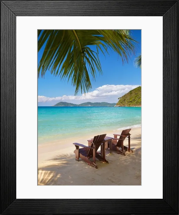 Framed Print : Thailand - two chairs on the beach near the sea, Ko Samet Island, Thailand, Asia Framed Print : Thailand - two chairs on the beach near the sea, Ko Samet Island, Thailand, Asia