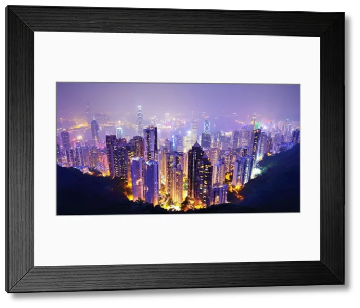 Framed Print : Hong Kong skyline Framed Print : Hong Kong skyline