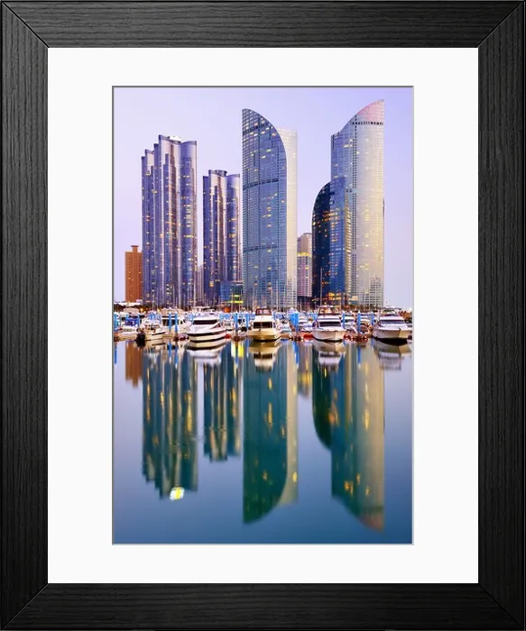 Framed Print : Skyline of Busan, South Korea at night Framed Print : Skyline of Busan, South Korea at night