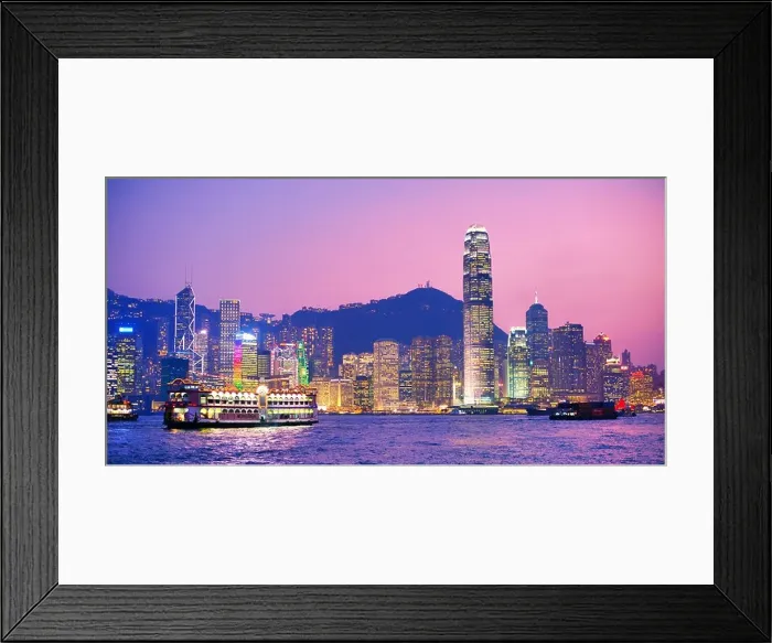 Framed Print : Hong Island Skyline from across Victoria Harbor October 15, 2012 in Hong Kong, PRC Framed Print : Hong Island Skyline from across Victoria Harbor October 15, 2012 in Hong Kong, PRC