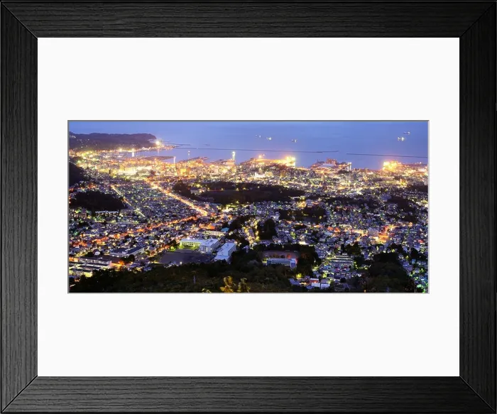 Framed Print : View of Otaru, Japan, considered one of the best in views in the northern Island of Hokkaido Framed Print : View of Otaru, Japan, considered one of the best in views in the northern Island of Hokkaido