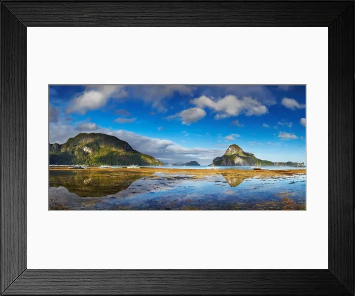 Framed Print : El Nido bay and Cadlao island at low tide, Palawan, Philippines Framed Print : El Nido bay and Cadlao island at low tide, Palawan, Philippines