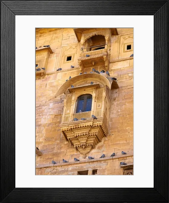 Framed Print : Decorated window in Jaisalmer Fort, architecture detail, Jaisalmer, Rajasthan, India Framed Print : Decorated window in Jaisalmer Fort, architecture detail, Jaisalmer, Rajasthan, India