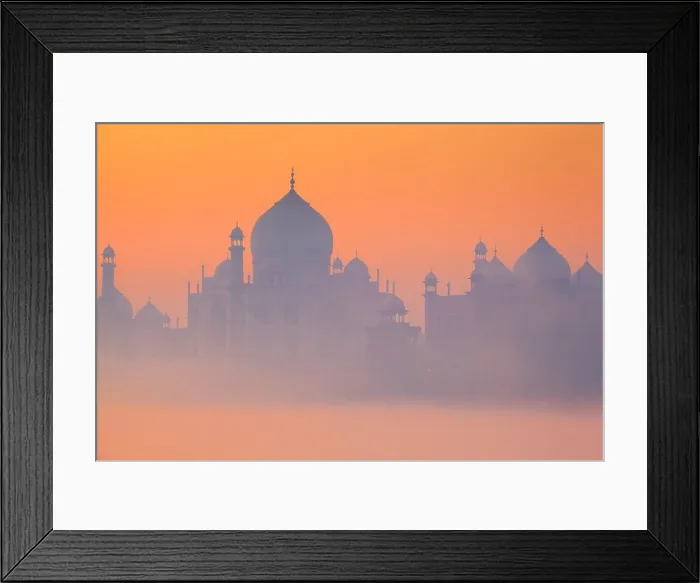 Framed Print : Skyline of Taj Mahal at sunrise, Agra, Uttar Pradesh, India Framed Print : Skyline of Taj Mahal at sunrise, Agra, Uttar Pradesh, India