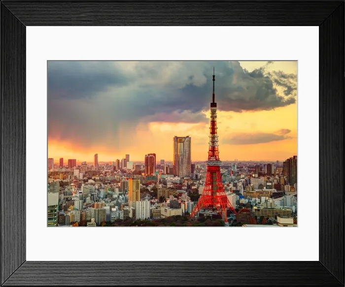 Framed Print : Skyline of Tokyo, Japan at Tokyo Tower Framed Print : Skyline of Tokyo, Japan at Tokyo Tower