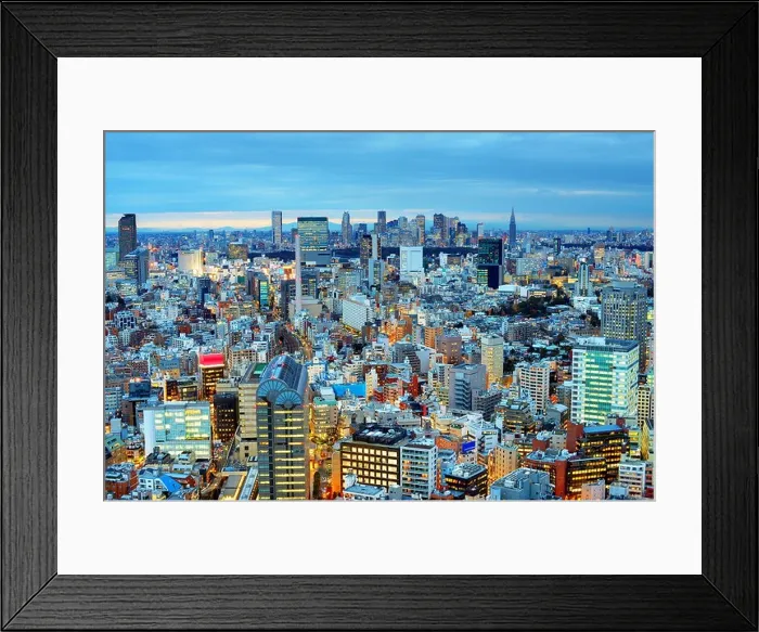 Framed Print : Skyline of Tokyo, Japan towards Shinjuku Framed Print : Skyline of Tokyo, Japan towards Shinjuku
