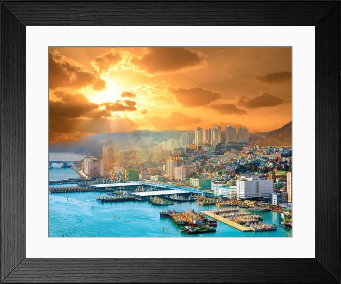 Framed Print : Cityscape of Busan, South Korea Framed Print : Cityscape of Busan, South Korea
