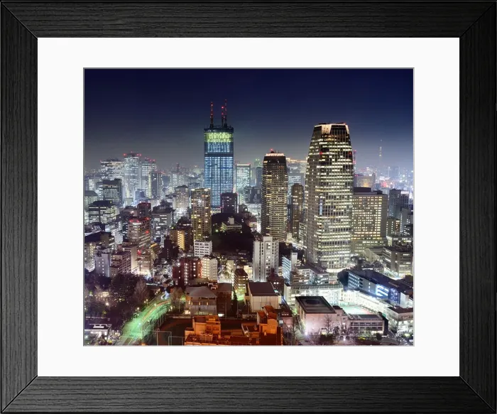 Framed Print : office buildings in tokyo japan Framed Print : office buildings in tokyo japan