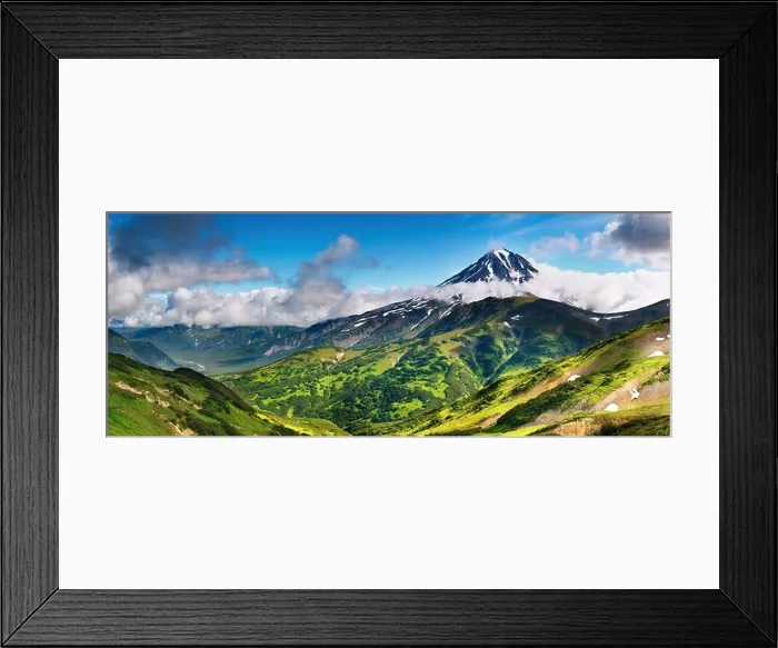 Framed Print : Mountain panorama with extinct volcano Framed Print : Mountain panorama with extinct volcano