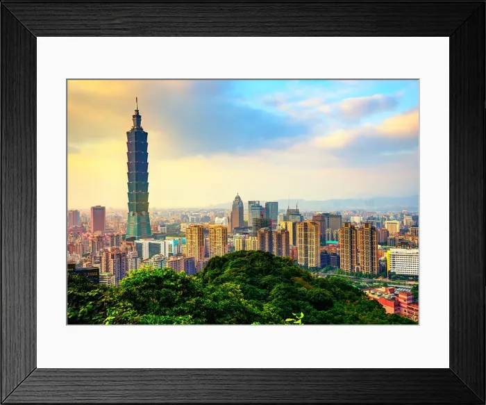 Framed Print : Taipei Taiwan skyline Framed Print : Taipei Taiwan skyline