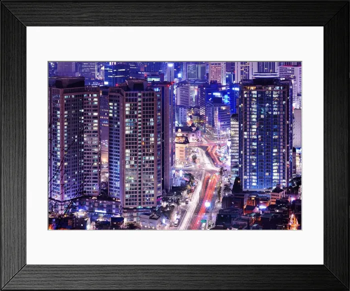Framed Print : Cityscape of Seoul, South Korea Framed Print : Cityscape of Seoul, South Korea