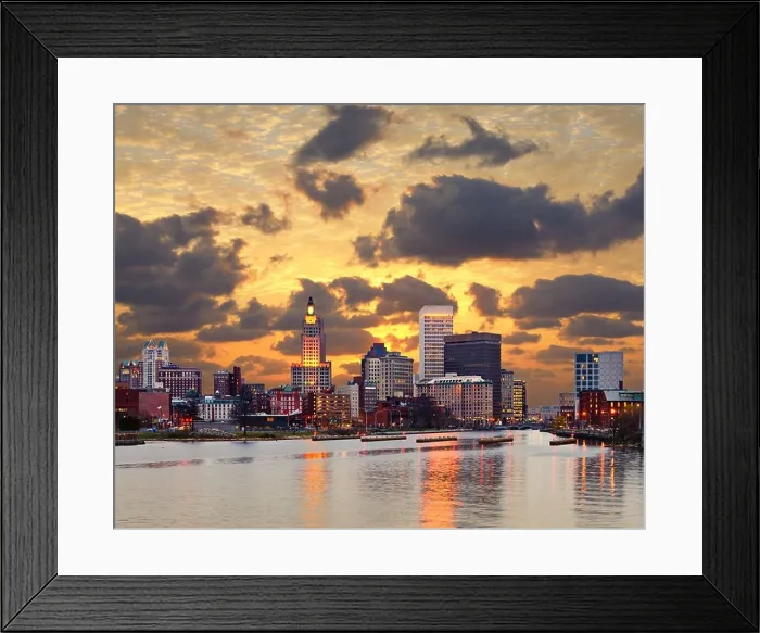 Framed Print : Providence Rhode Island skyline Framed Print : Providence Rhode Island skyline