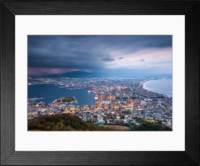 Framed Print : Hakodate, Japan viewed from Mt. Hakodate Framed Print : Hakodate, Japan viewed from Mt. Hakodate