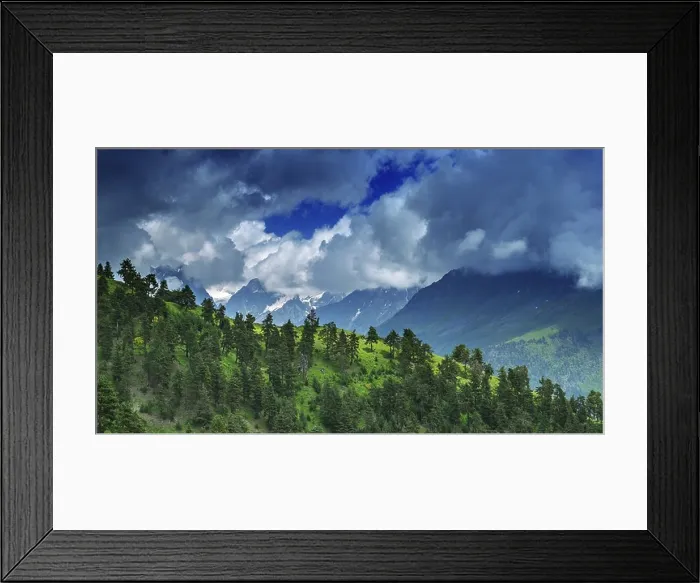 Framed Print : beautiful mountain on summer time