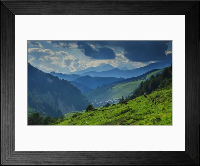 Framed Print : beautiful mountain on summer time Framed Print : beautiful mountain on summer time