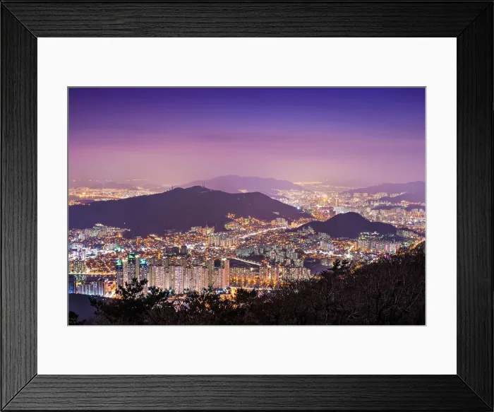 Framed Print : High rises and mountains in Busan, South Korea Framed Print : High rises and mountains in Busan, South Korea