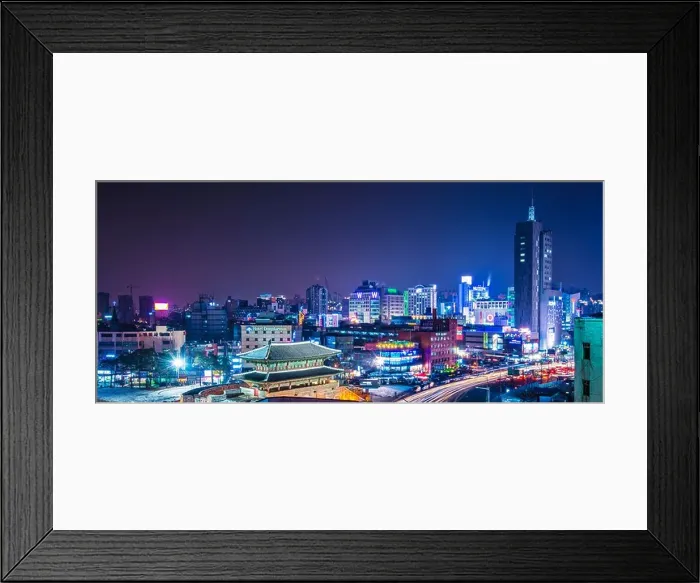 Framed Print : Seoul South Korea panorama at Namdaemun Framed Print : Seoul South Korea panorama at Namdaemun