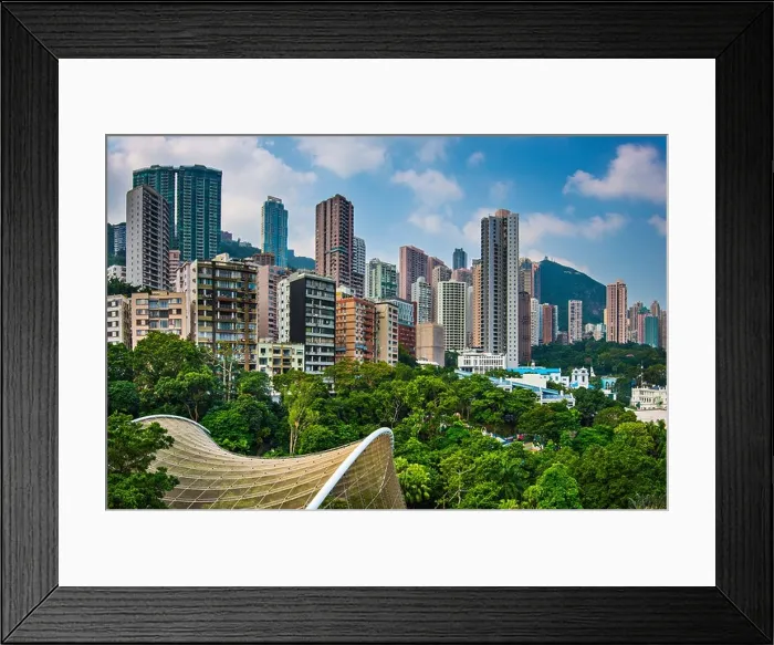 Framed Print : Hong Kong Park in Hong Kong, China Framed Print : Hong Kong Park in Hong Kong, China