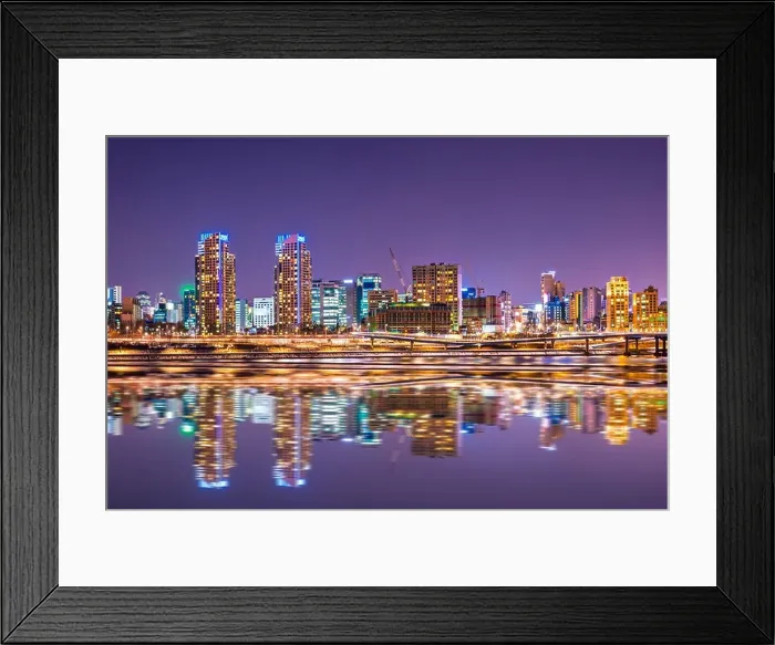 Framed Print : Seoul, South Korea city skyline Framed Print : Seoul, South Korea city skyline