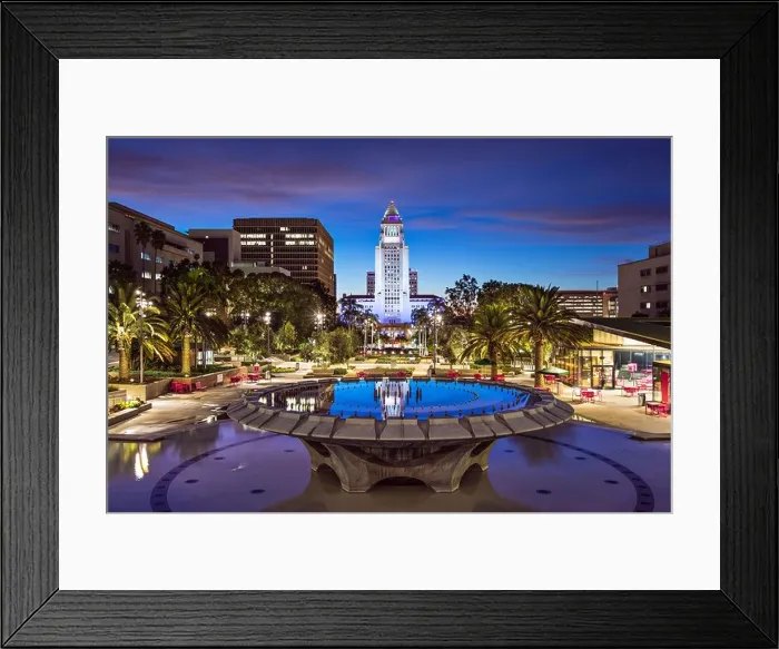Framed Print : Los Angeles, California at City Hall Framed Print : Los Angeles, California at City Hall