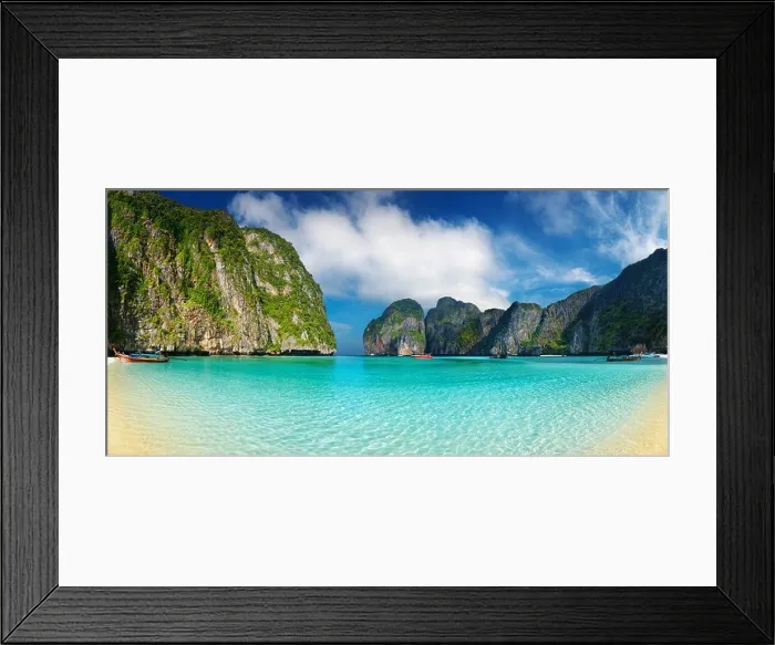 Framed Print : Tropical beach, Maya Bay, Andaman Sea, Thailand Framed Print : Tropical beach, Maya Bay, Andaman Sea, Thailand