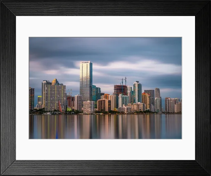 Framed Print : Miami, Florida skyline at Biscayne Bay Framed Print : Miami, Florida skyline at Biscayne Bay
