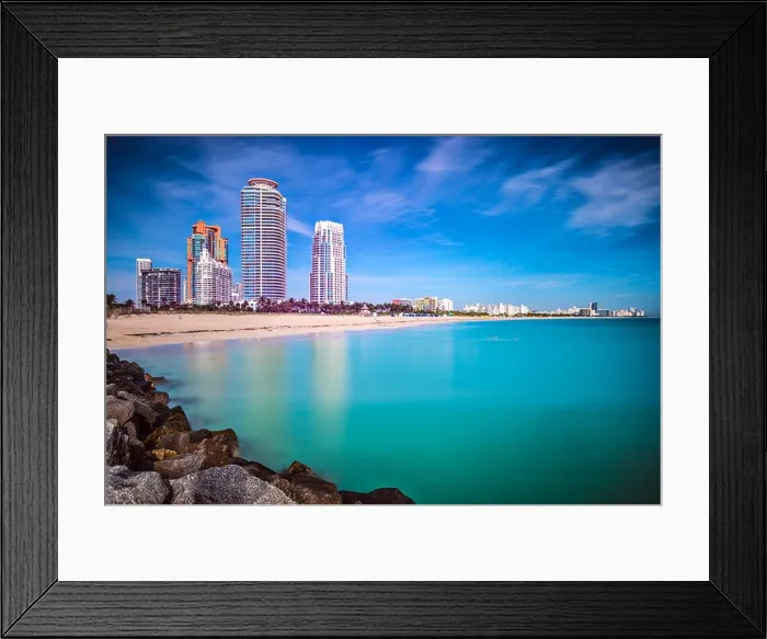 Framed Print : Miami Beach, Florida, Cityscape Framed Print : Miami Beach, Florida, Cityscape