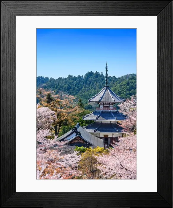 Framed Print : Yoshinoyama, Japan at Kinpusenji Temple Pagoda Framed Print : Yoshinoyama, Japan at Kinpusenji Temple Pagoda