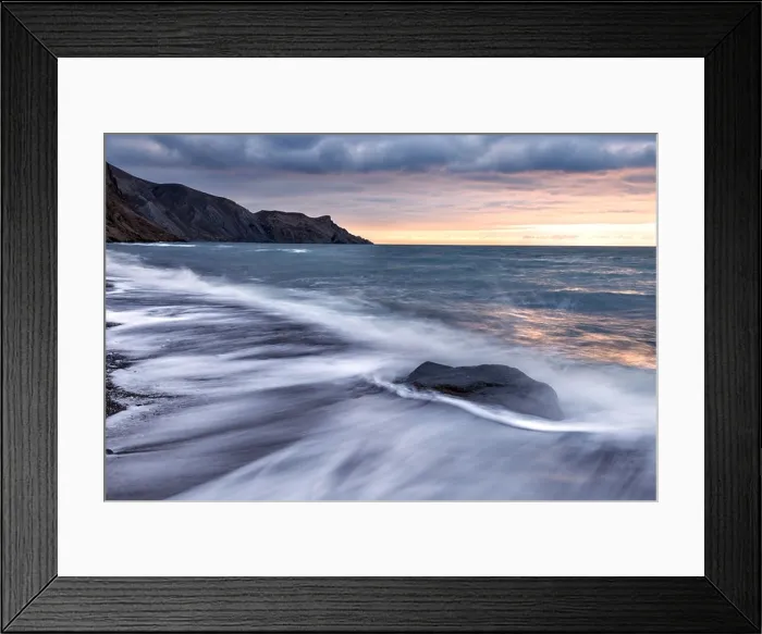 Framed Print : Sea beach on sunset time Framed Print : Sea beach on sunset time