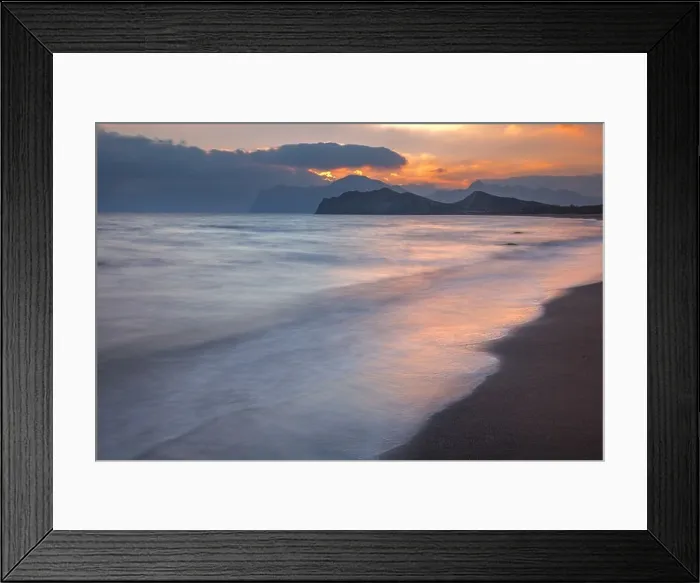 Framed Print : Sea beach on sunset time Framed Print : Sea beach on sunset time