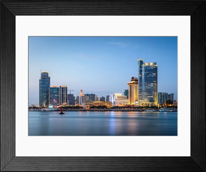 Framed Print : Xiamen, China skyline at twilight Framed Print : Xiamen, China skyline at twilight