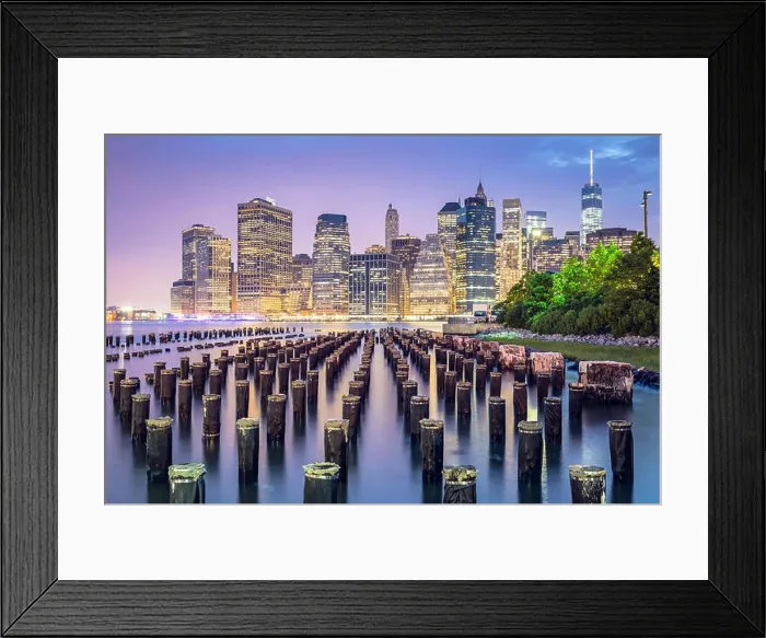 Framed Print : New York City, USA skyline at night Framed Print : New York City, USA skyline at night
