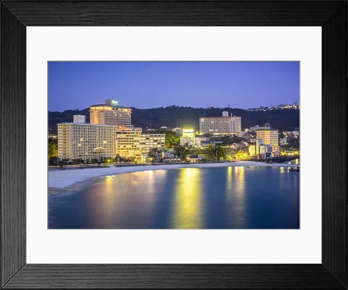 Framed Print : Shirahama, Japan skyline at the beachfront resorts Framed Print : Shirahama, Japan skyline at the beachfront resorts