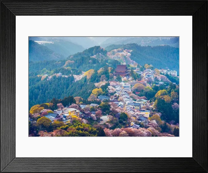 Framed Print : Yoshinoyama, Japan at twilight during the spring Framed Print : Yoshinoyama, Japan at twilight during the spring