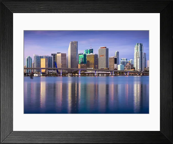 Framed Print : Miami, Florida, USA downtown skyline Framed Print : Miami, Florida, USA downtown skyline