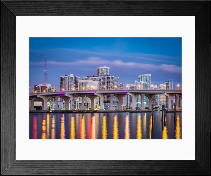 Framed Print : Miami, Florida, USA downtown cityscape Framed Print : Miami, Florida, USA downtown cityscape