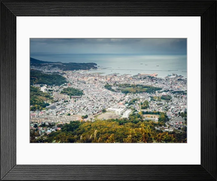 Framed Print : Otaru, Hokkaido, Japan at Ishikari Bay Framed Print : Otaru, Hokkaido, Japan at Ishikari Bay