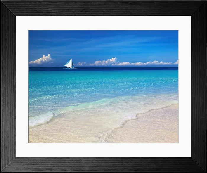 Framed Print : Tropical beach, Boracay island, Philippines Framed Print : Tropical beach, Boracay island, Philippines