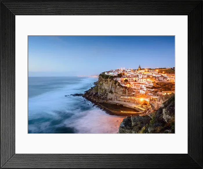 Framed Print : Azenhas Do Mar, Sintra, Portugal townscape on the coast Framed Print : Azenhas Do Mar, Sintra, Portugal townscape on the coast