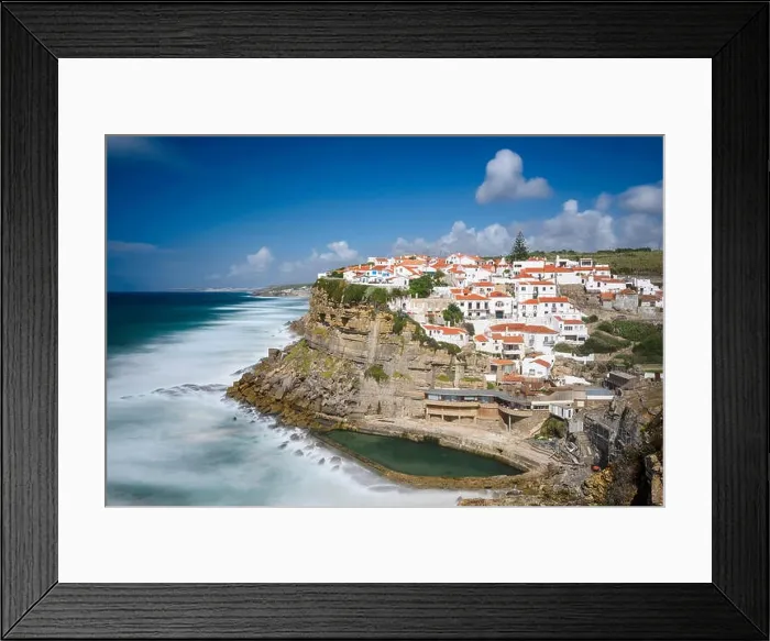 Framed Print : Azenhas Do Mar, Sintra, Portugal townscape on the coast Framed Print : Azenhas Do Mar, Sintra, Portugal townscape on the coast