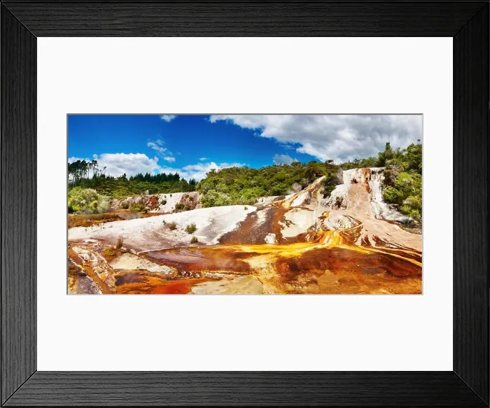 Framed Print : Hot spring in volcanic valley, New Zealand Framed Print : Hot spring in volcanic valley, New Zealand