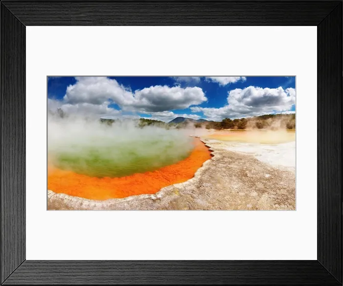 Framed Print : Champagne Pool, hot thermal spring, Rotorua, New Zealand Framed Print : Champagne Pool, hot thermal spring, Rotorua, New Zealand