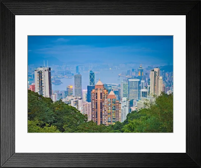 Framed Print : Hong Kong. Image of Hong Kong skyline view from Victoria Peak Framed Print : Hong Kong. Image of Hong Kong skyline view from Victoria Peak